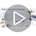 5-Row Trading Card Storage Box, 4-Pack with Divider for MTG & Sports Cards