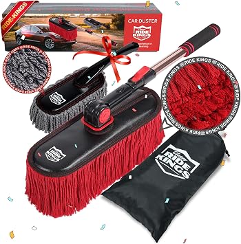 Car Duster Exterior, Wax Cotton, 3 Pcs, Red