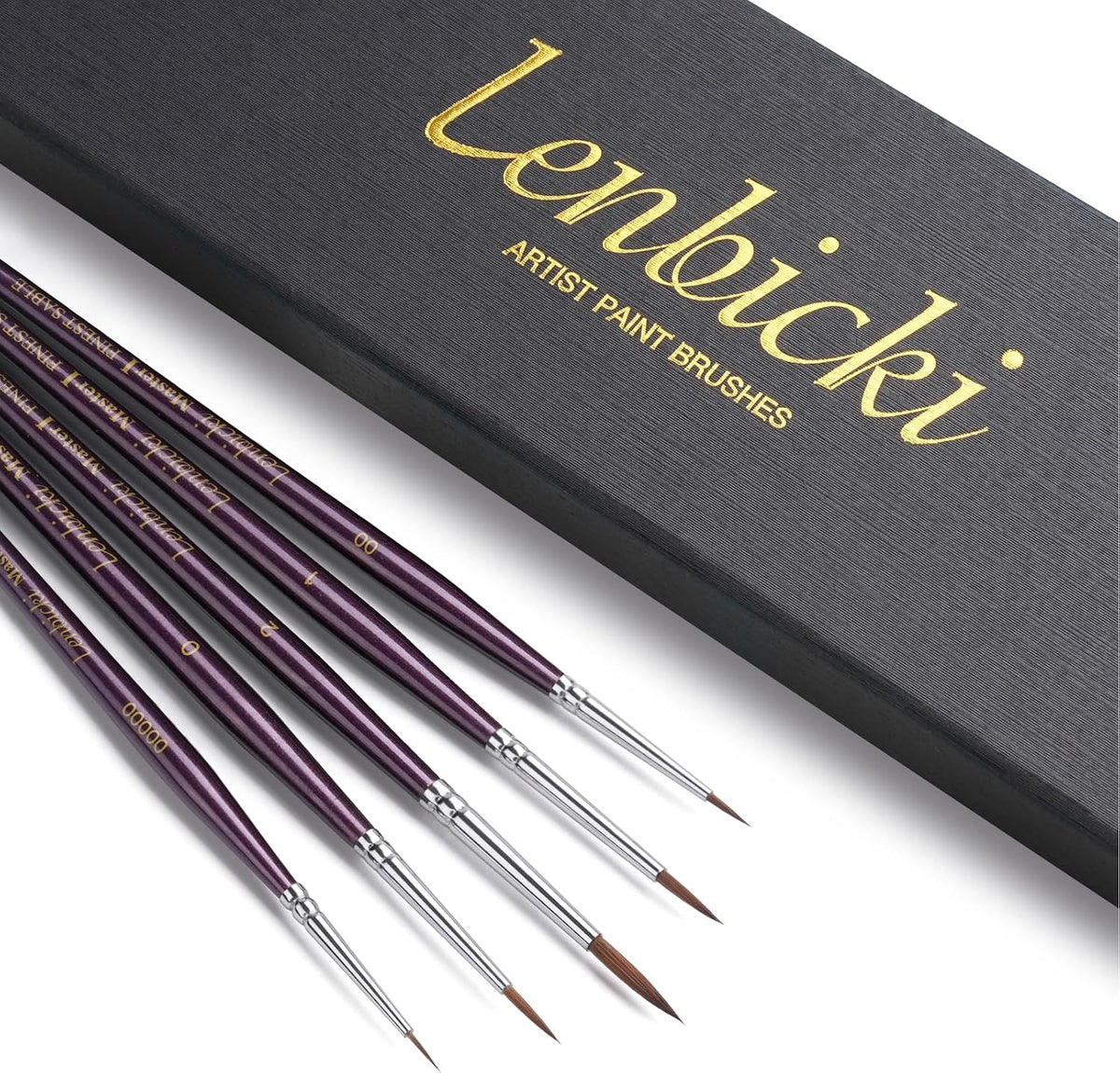 Kolinsky Sable Brushes Miniature 5PCS Professional Detail Paint Brush Set