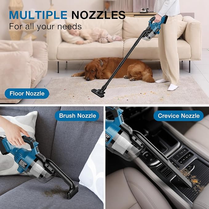 TengXcel Cordless Vacuum Cleaner for Makita 18V LXT Battery, Handheld Vacuum Cleaner for Home Car Hardwood Floor Carpet, Portable Shop Vacuum with Washable HEPA Filter(Tool Only)