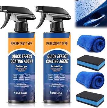 Choimix Car Polish, Choimix Quick Effect Coating Agent For Car, Waterless Wash Formula for Long-Lasting Gloss Finish, 120ml，2 PCS - Cleanova