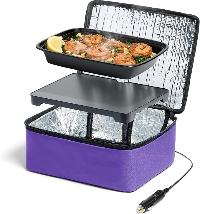 HOTLOGIC Mini Heated Lunch Box - Portable Electric Food Warmer for Men and Women - Great for Work, Office, and Construct