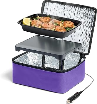 HOTLOGIC Mini Heated Lunch Box - Portable Electric Food Warmer for Men and Women - Great for Work, Office, and Construct