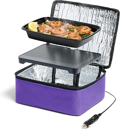 HOTLOGIC Mini Heated Lunch Box - Portable Electric Food Warmer for Men and Women - Great for Work, Office, and Construct