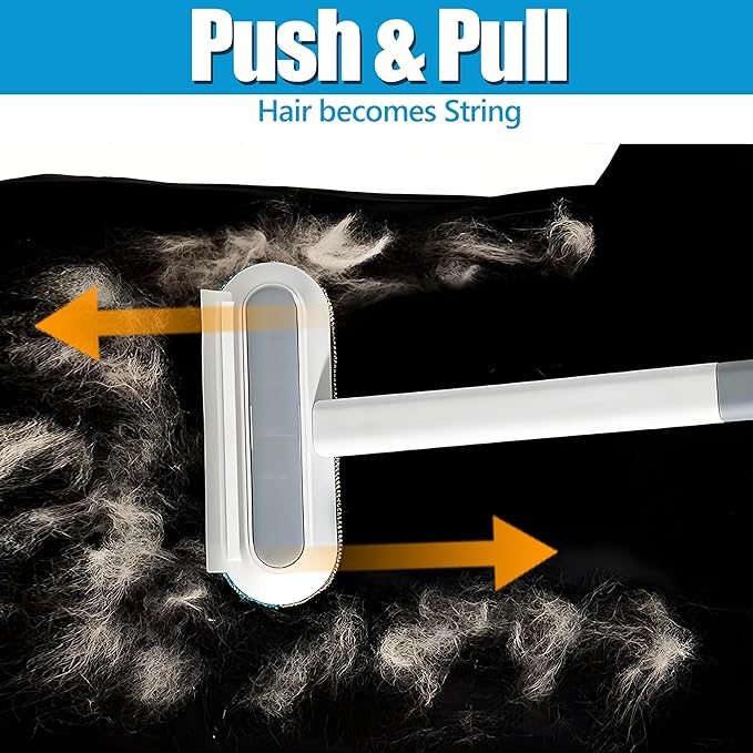 Magic Pet Hair Remover for Dog Cat Owners 1 Pieces,TikTok 4 in 1 Multifunctional Pet Hair Removal Tool for Couch Furniture Carpet Clothing, Reusable Washable Broom Brush for Window Tile Lint Cleaning