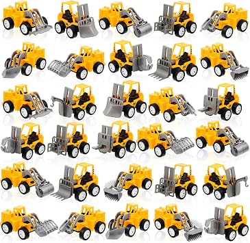 Sosation 36 Pcs Mini Construction Party Favor Vehicles Bulk, Full Set