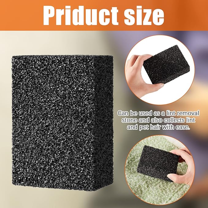 4 Pcs Sweater Pill Remover Fuzz Defuzzer Remover Stone Lint Remover Tools for Sweater Pilling Removal Fuzz Lint Remover, Black, 3.9 x 2.8 x 1.6 Inch