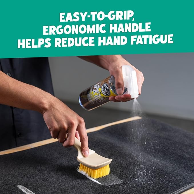 Chemical Guys Induro 7 Heavy Duty Interior Carpet&Upholstery Detailing Brush – Durable Bristles,Car Carpet Brush for Deep Cleaning Fabric,Mats&Seats,Ergonomic Grip for Comfort and Control,(Pack of 12)