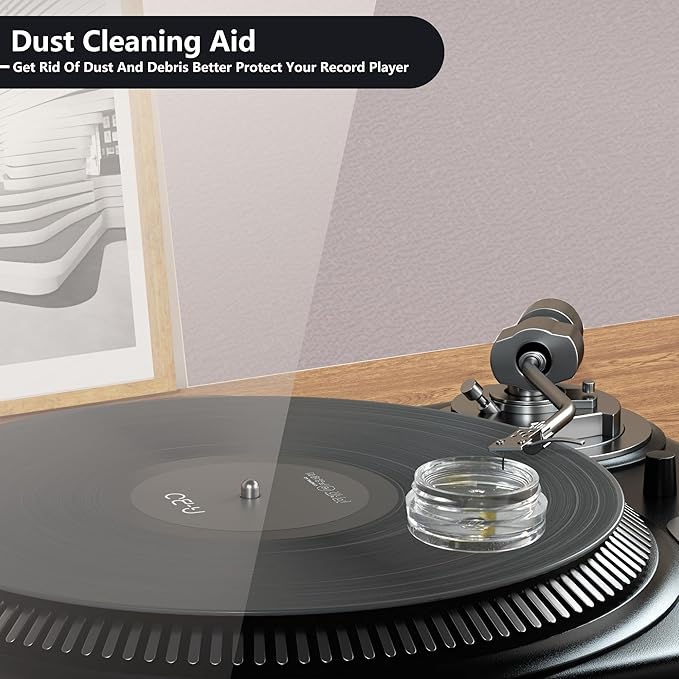 Turntable Stylus Clean Gel - Premium Anti-Static & Zero-Dust Stylus Cleaner, Dirt and Debris Dry Cleaning Mixture for Vinyl Record Player Needle (White)
