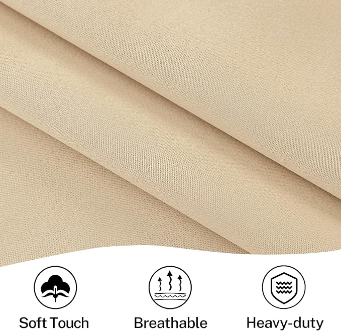 Vatge Sidelight Curtains for Front Door, 12 Inch Wide Narrow Window Curtains for Side Door, 1 Panel, W12 x L80, Beige