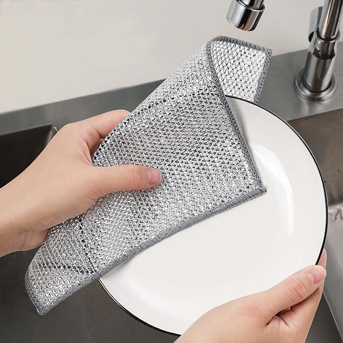 HIC Kitchen Multi-Use Non-Scratch Wire Cleaning Cloths, 2 Sets of 6