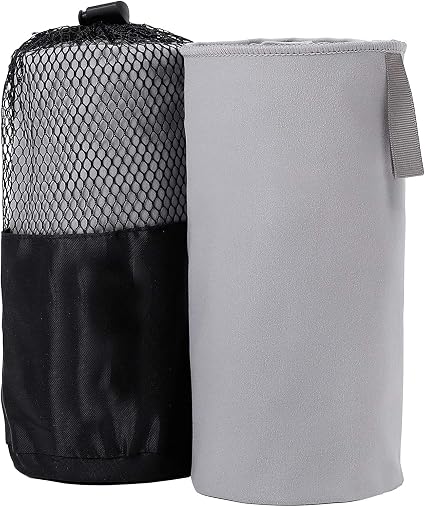 BIRDROCK HOME Multi-Purpose Microfiber Towel for The Beach, Travel, Pets or Camping - Large 31 x 63” - Grey - Quick-Dry 