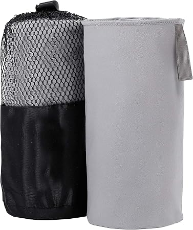 BIRDROCK HOME Multi-Purpose Microfiber Towel for The Beach, Travel, Pets or Camping - Large 31 x 63” - Grey - Quick-Dry 