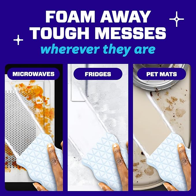 Mr. Clean Magic Eraser Foaming Sponge, All Purpose Cleaner, Dawn Cleaning Power, Wall, Sneaker, Oven Cleaner, Kitchen, Bathroom, Shower Cleaning Supplies, Scrubber, Ultra Foamy, 5ct