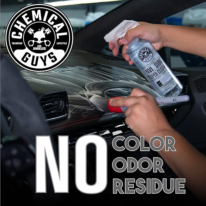 Chemical Guys Nonsense Colorless & Odorless All Surface Cleaner - Clear, Safe for Vinyl, Rubber, Plastic, Carpet, and Upholstery, pH Balanced, Residue-Free, Unscented, 32 oz Spray