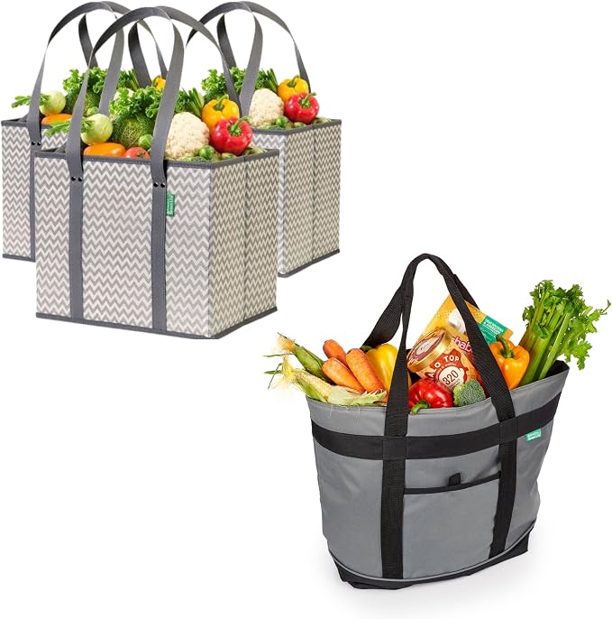 Creative Green Life Reusable Grocery Box Bags and Cooler Bag