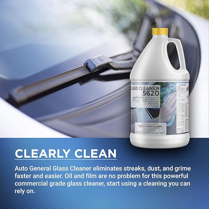 AutoGeneral Car Glass Cleaner 5620 -Streak-Free Window Windshield Power Cleaning Ammonia Free Automobile Glass Cleaner Car Windows & Mirror Cleaner