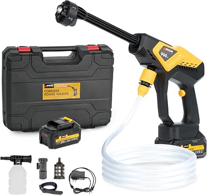 Wagan EL6312 Cordless Cleaning Tool Washer 970PSI with 6-in-1 Nozzle