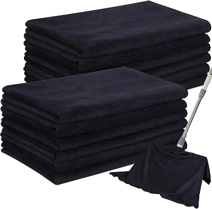 Hahafelt 12 Pcs Extra Large Microfiber Cleaning Cloths Bulk 30 x 20 Washable Reusable Microfiber Rags Absorbent Cleaning