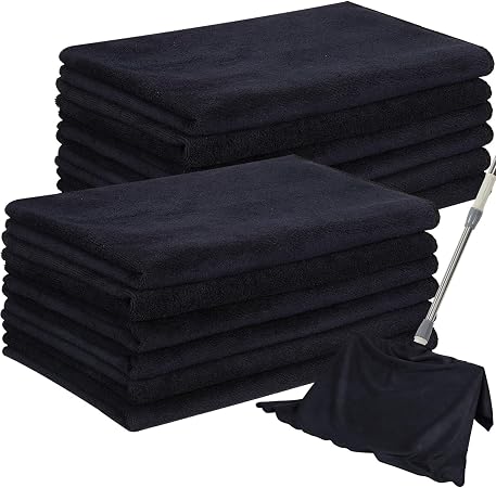 Hahafelt 12 Pcs Extra Large Microfiber Cleaning Cloths Bulk 30 x 20 Washable Reusable Microfiber Rags Absorbent Cleaning