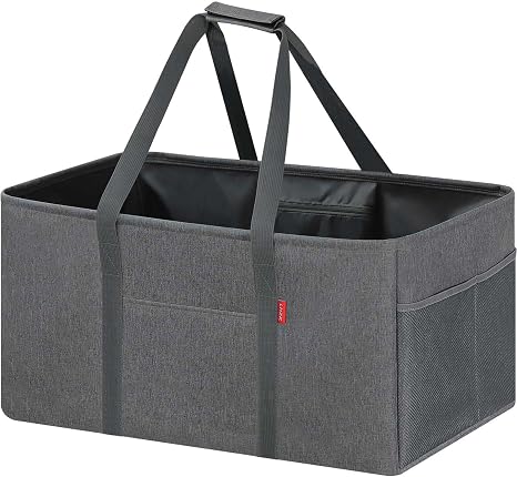 LHZK Standing Extra Large Utility Tote Bag with Metal Wire Frame and the Sides Rinforced, Extra Large Tote Bag with Hand