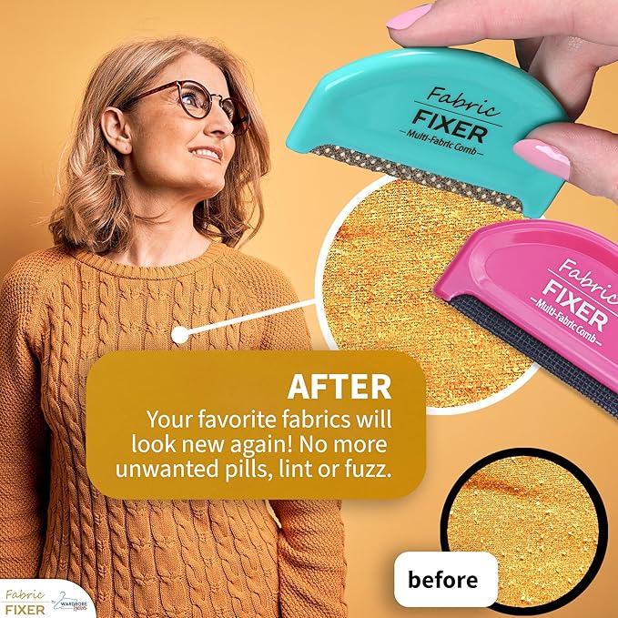 Cashmere Pill Remover Comb & Multi-Fabric Sweater Combs for Pills and Fuzz (3-Pack) Manual Fabric Defuzzer Wool Lint Shaver Comb Scraper for Clothing, Furniture, Sheets and Fabrics
