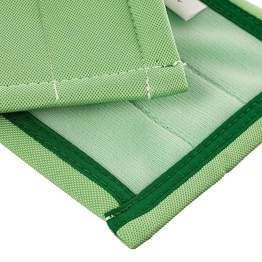 Unger Commercial Microfiber Cleaning Pad, 11" x 6", Green – Streak-Free Glass and Mirror Cleaning Pad for Indoor Use PHL20