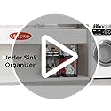2 Packs Under Sink Pull-Out Storage Organizers, 12.8 Inches, Black