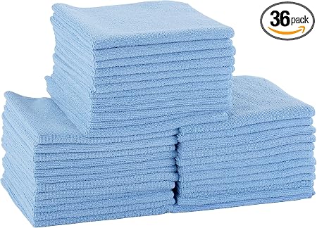 Dri Professional Extra-Thick Microfiber Cleaning Cloth 36 Pack Blue (16IN x 16IN, 300GSM, Commercial Grade All-Purpose M
