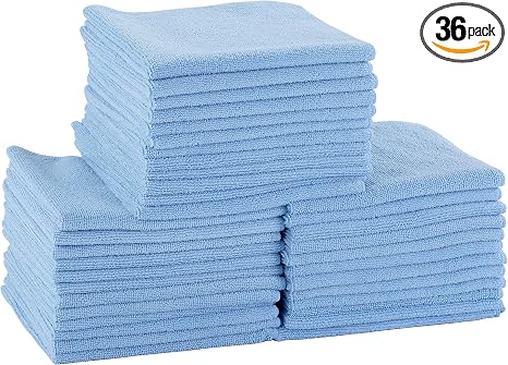 Dri Professional Extra-Thick Microfiber Cleaning Cloth 36 Pack Blue (16IN x 16IN, 300GSM, Commercial Grade All-Purpose M