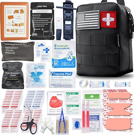 Premium IFAK Trauma Kits, First Aid Kits with Tourniquet, 36" Splint, Israeli-Bandage,Survival Emergency Prepare Equipme