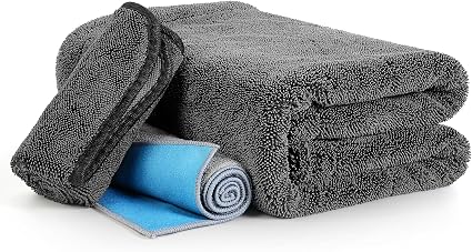 SMINDER 1400 GSM Car Drying Towels Car Detailing– XXL Microfiber Towels for Cars, Trucks (36" x 24"), Ultra-Absorbent, S