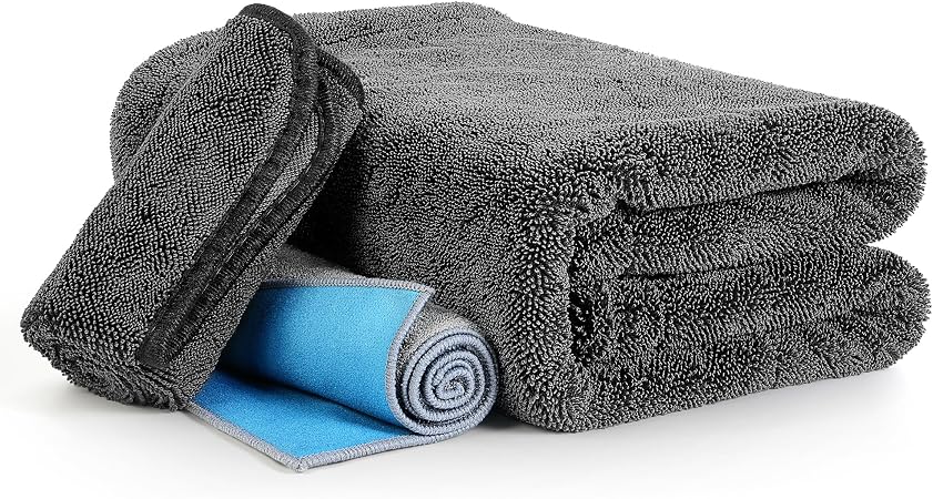 SMINDER 1400 GSM Car Drying Towels Car Detailing– XXL Microfiber Towels for Cars, Trucks (36" x 24"), Ultra-Absorbent, S