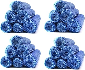 Elite Silk Edge Microfiber Cleaning Towel: 24PCS Pack, 16x24", 330GSM