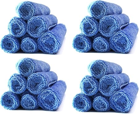 Elite Silk Edge Microfiber Cleaning Towel: 24PCS Pack, 16x24", 330GSM