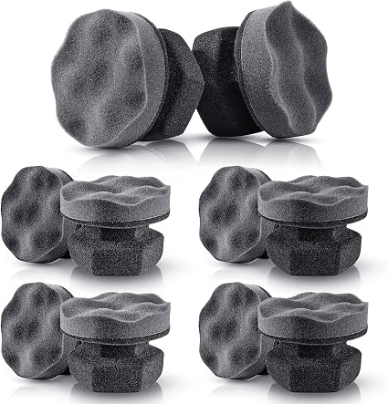 BBTO 10 Pack Tire Dressing Applicator Washable Tire Shine Applicator Dressing Pad Car Detailing Foam Sponge Reusable Tir