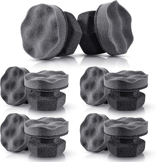 BBTO 10 Pack Tire Dressing Applicator Washable Tire Shine Applicator Dressing Pad Car Detailing Foam Sponge Reusable Tir