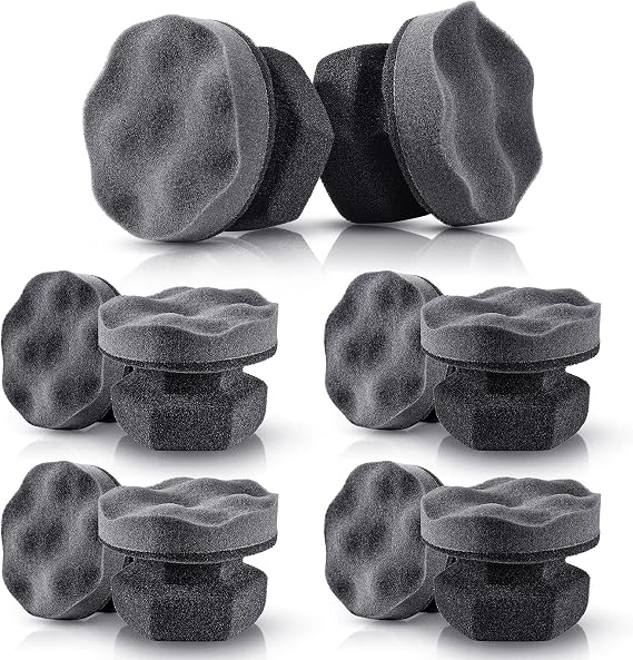 BBTO 10 Pack Tire Dressing Applicator Washable Tire Shine Applicator Dressing Pad Car Detailing Foam Sponge Reusable Tir