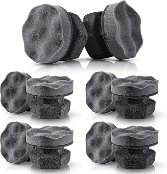 BBTO 10 Pack Tire Dressing Applicator Washable Tire Shine Applicator Dressing Pad Car Detailing Foam Sponge Reusable Tir