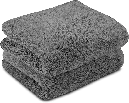 Ultra Plush Thick Microfiber Auto Detailing Towel - 15" x 24" - 560 GSM (Gray)