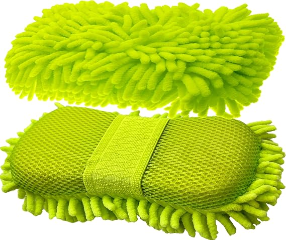 Scratch Free Chenille Microfiber Wash Mitt Car Wash Sponge for SUVs Boats