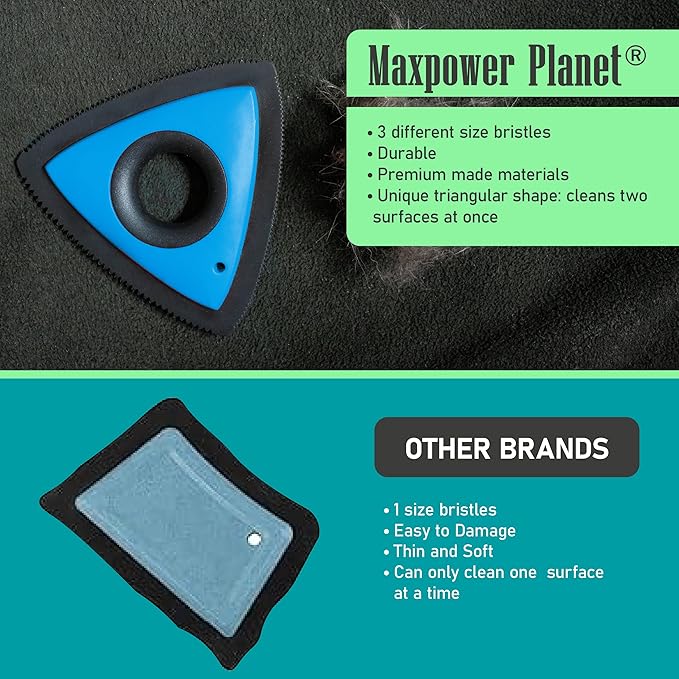 Maxpower Planet Pet Hair Removal Tool, Dog Hair Remover, for Car Carpet, Furniture, Easy Use Car Detailing Fur Remover Tool, Pet Hair Remover for Pet Fur