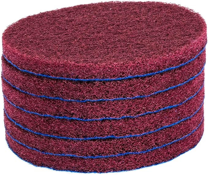 Kichwit 6-Pack Replacement Scrub Pads, Red (5 Inch)
