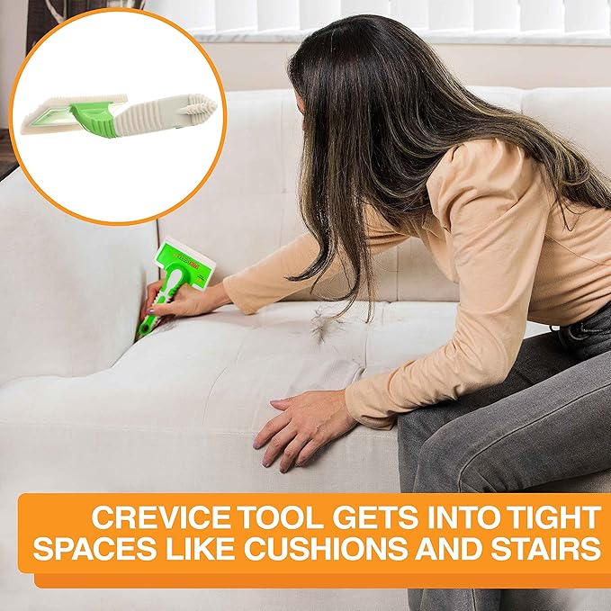 FurDozer Pet Hair Remover & Auto Detailing Tools - Cat & Dog Hair Remover for Carpets, Car Interiors, Couches, Bedding, & Pet Furniture (Green, (2 Pack) - X6)