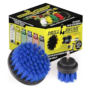 Blue Medium Stiffness 5in Scrub Brush - Aquarium Cleaner - Marine Vessels