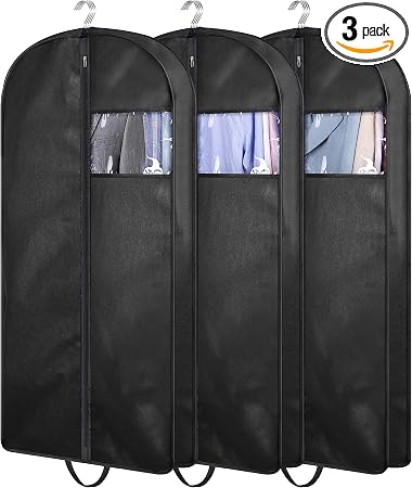 KIMBORA 43" Suit Bags for Closet Storage and Travel, Gusseted Hanging Garment Bags for Men Suit Cover With Handles for C