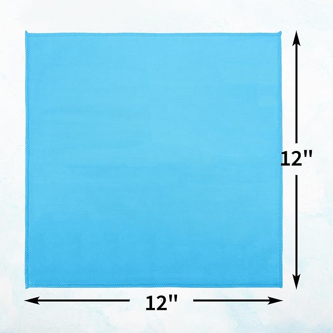 Microfiber Glass Cleaning Cloth, 12 Pack Window Glass Cleaning Rags, Reusable Lint-Free Streak Free Polishing Cloth Wipes for Stainless Steel, Eyeglasses, Mirrors, Screens & Lenses,12" 12"