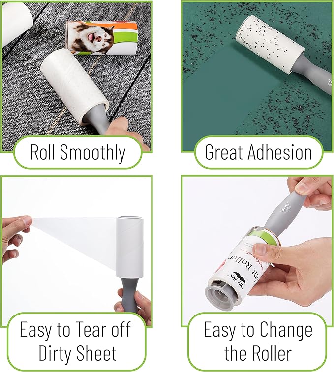Mr. Pen- Lint Rollers, 2 Handle with 6 Refills, 540 Sheets, Extra Sticky Lint Remover for Clothes, Lint Roller for Pet Hair, Pet Hair Roller, Sticky Roller, Lint Roller for Clothes, Lint Removers