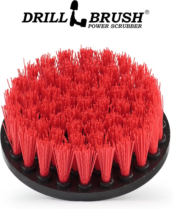 Outdoor Cleaning Tools - Patio Scrub Brush - Outdoor Deck Scrubber Brush - Bird Bath Cleaning Tool - Fountain Cleaning Brush - Garden Statues Cleaning Tools - Concrete Stain Cleaner - House Siding