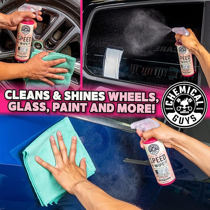 Chemical Guys Speed Wipe Quick Detailer - High Gloss, Streak-Free Shine, Detail Spray for Cars, Trucks, Motorcycles, RVs, and More, Safe on Paint, Glass, Wheels, and Trim, Cherry Scent, 128 fl oz